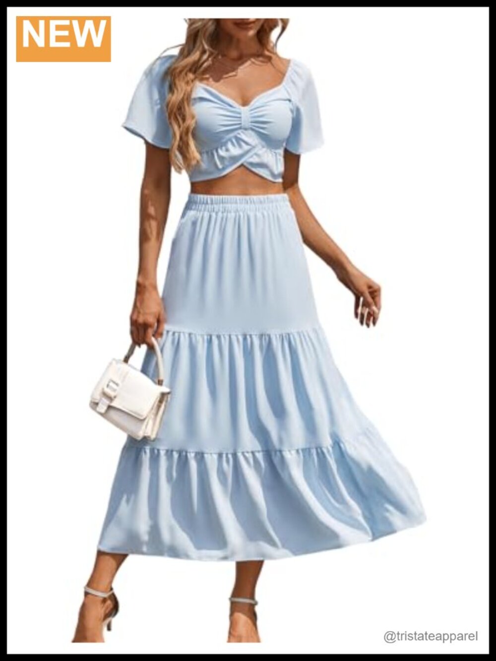 Floral Maxi Skirt Set 2 Piece Smocked Off Shoulder Beach Outfit